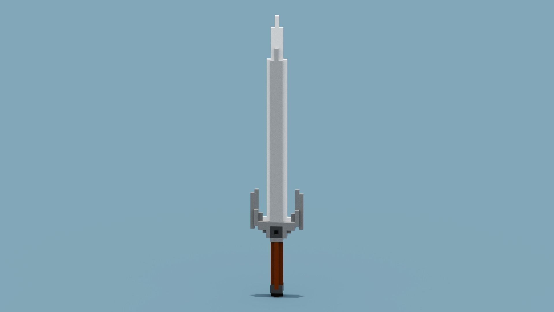 Voxel Sword Low-poly 3D model_8