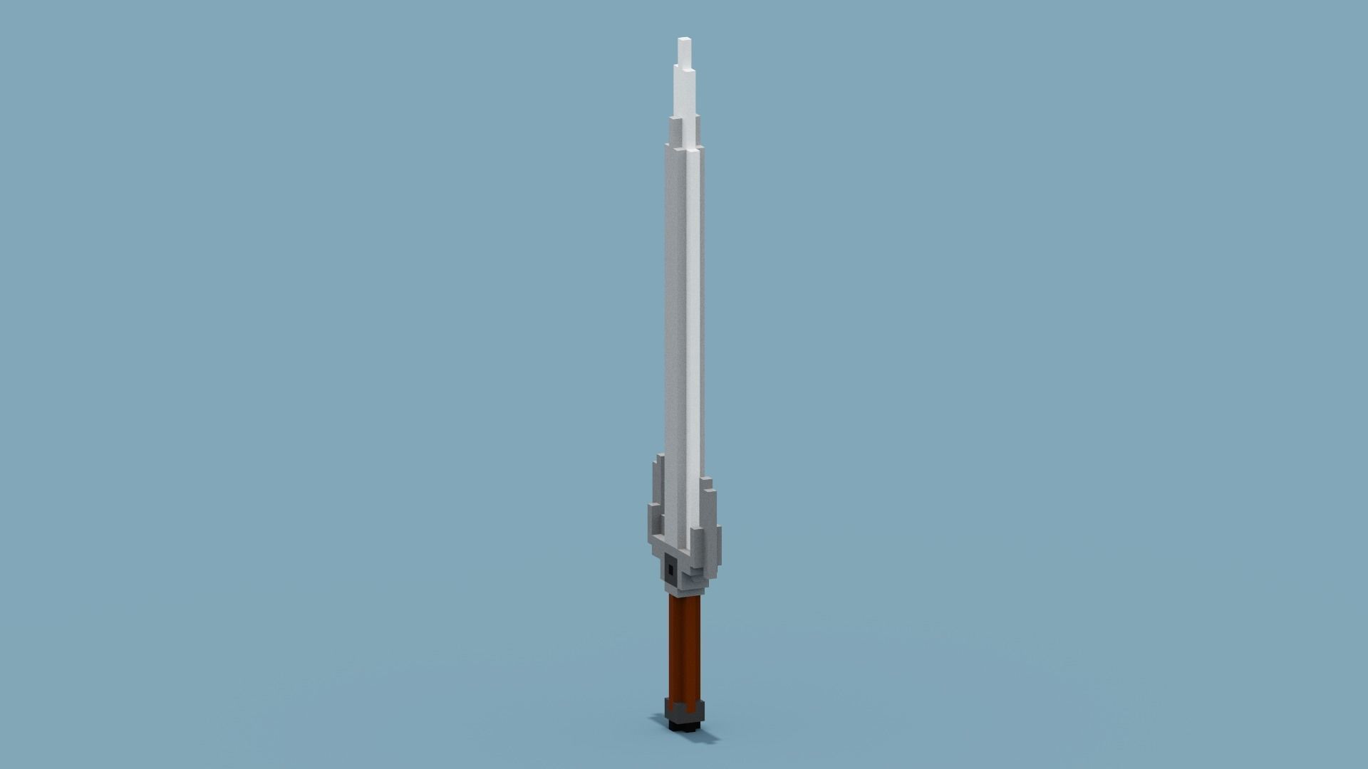 Voxel Sword Low-poly 3D model_2