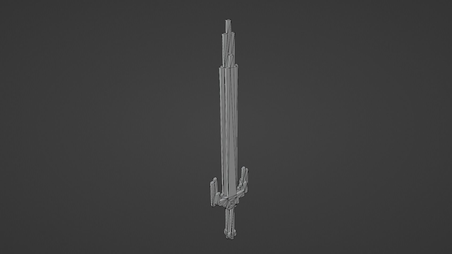 Voxel Sword Low-poly 3D model_12