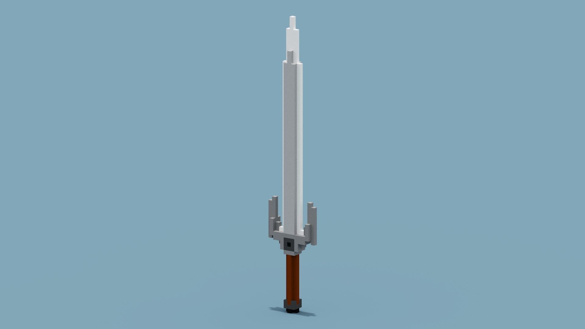 Voxel Sword Low-poly 3D model_3