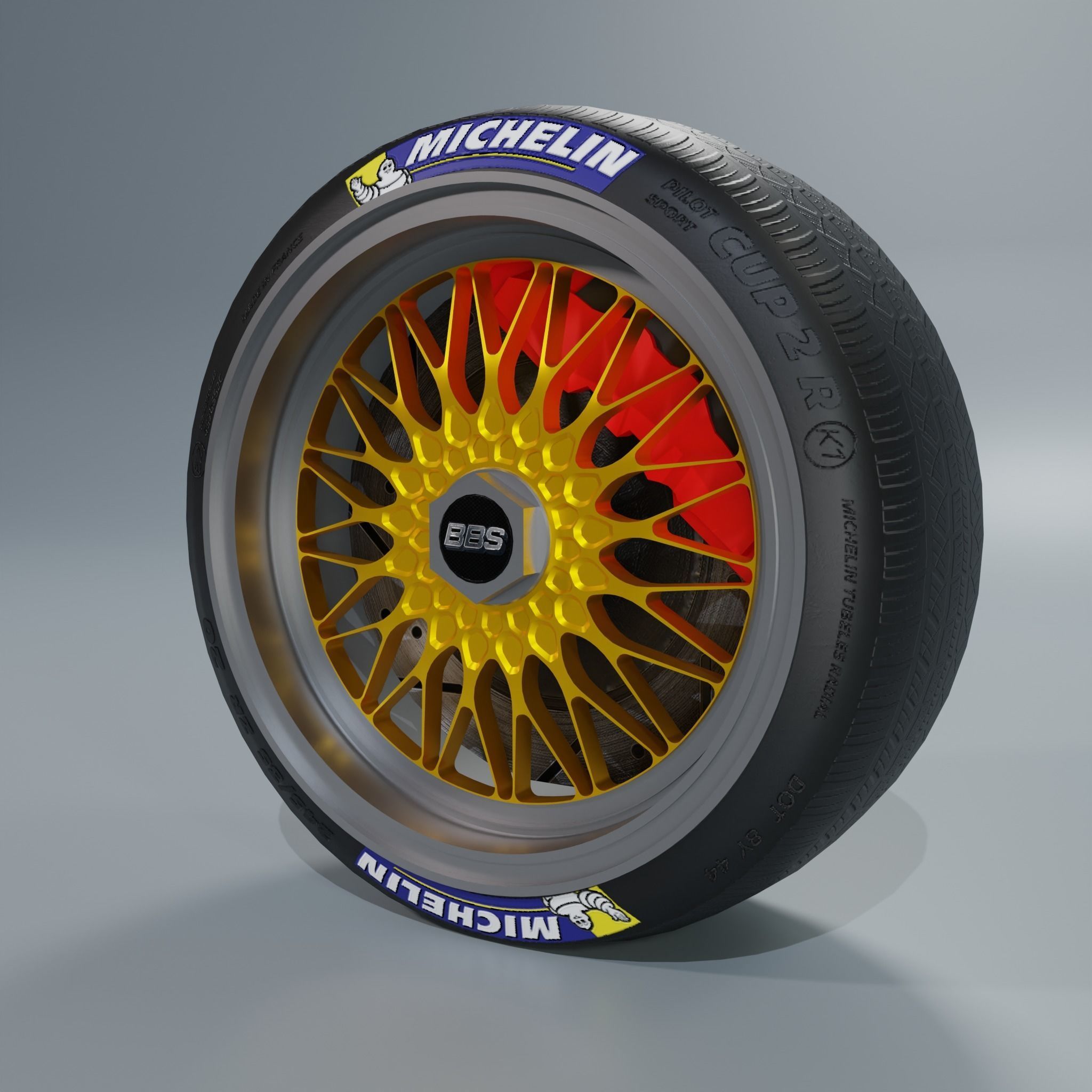 BBS Super Clasic Wheel Low-poly 3D model_1