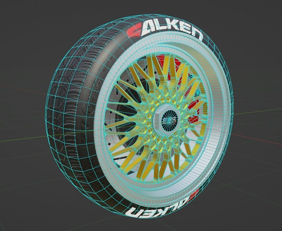 BBS Super Clasic Wheel Low-poly 3D model_3