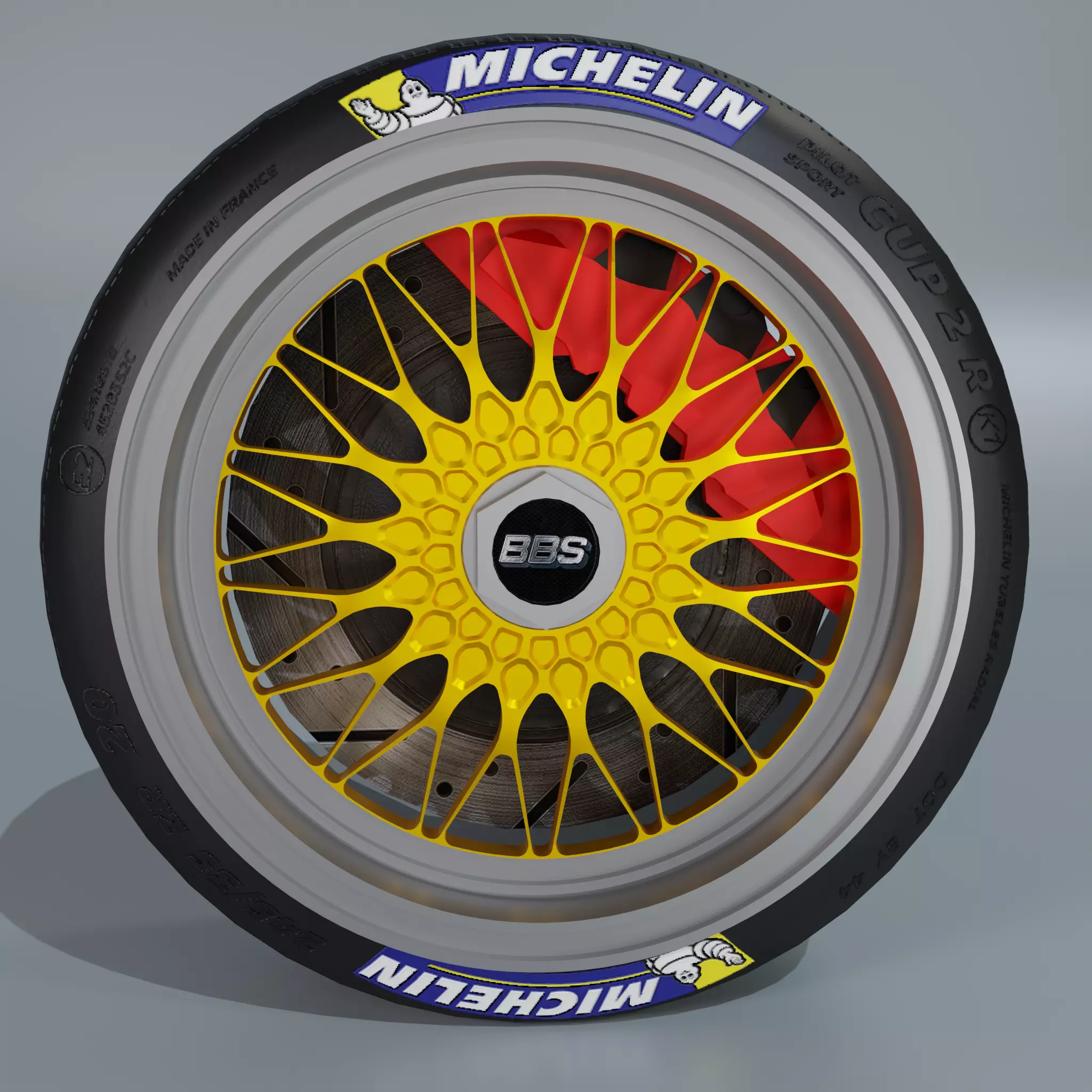 BBS Super Clasic Wheel Low-poly 3D model_0