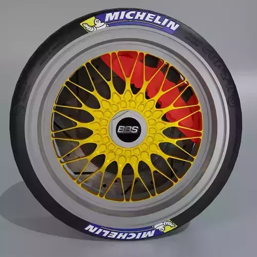 BBS Super Clasic Wheel Low-poly 3D model