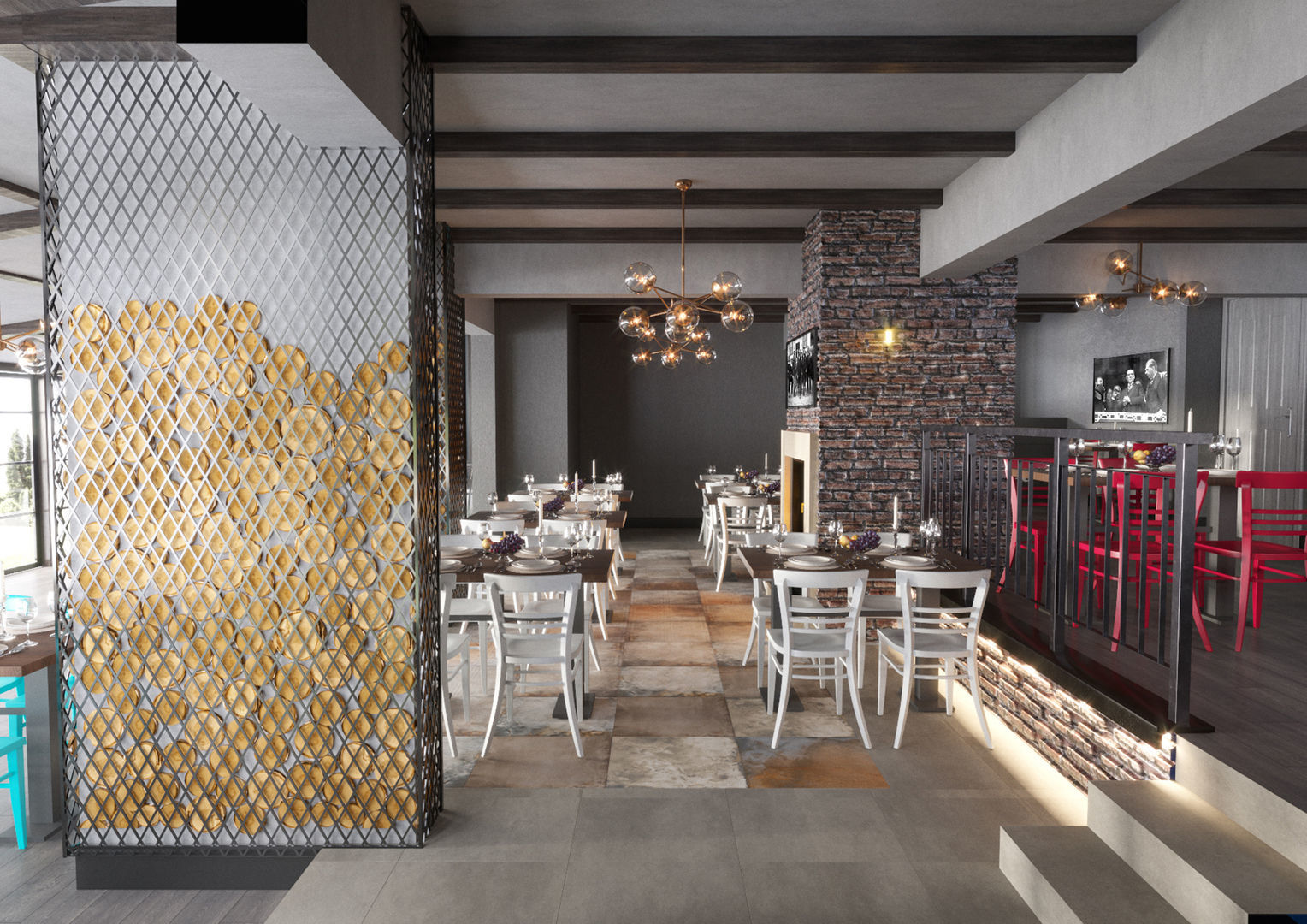 Restaurant Scene 01 3D Model 3D model_2