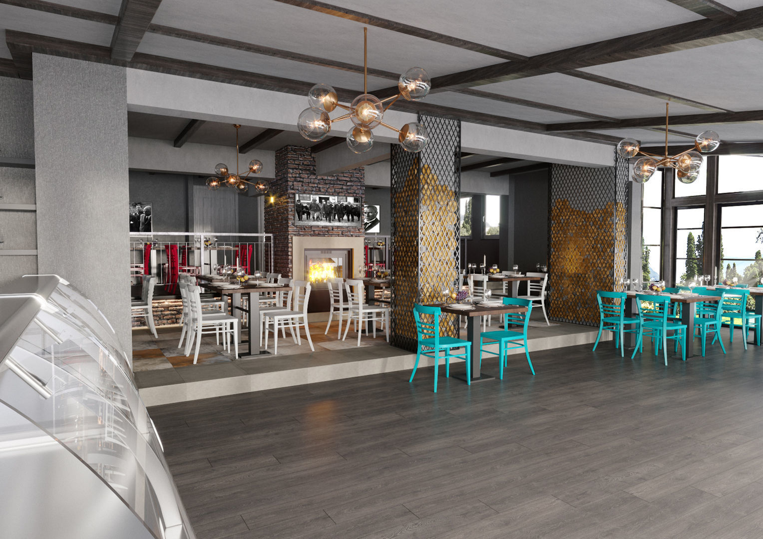 Restaurant Scene 01 3D Model 3D model_1