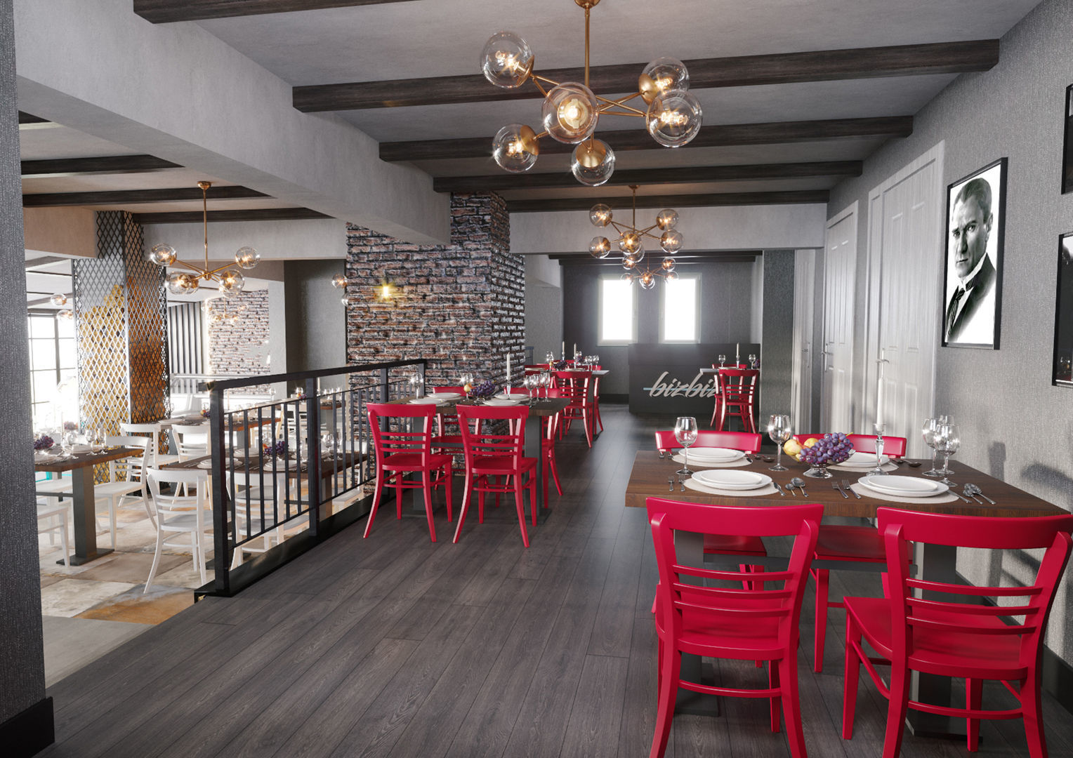 Restaurant Scene 01 3D Model 3D model_4