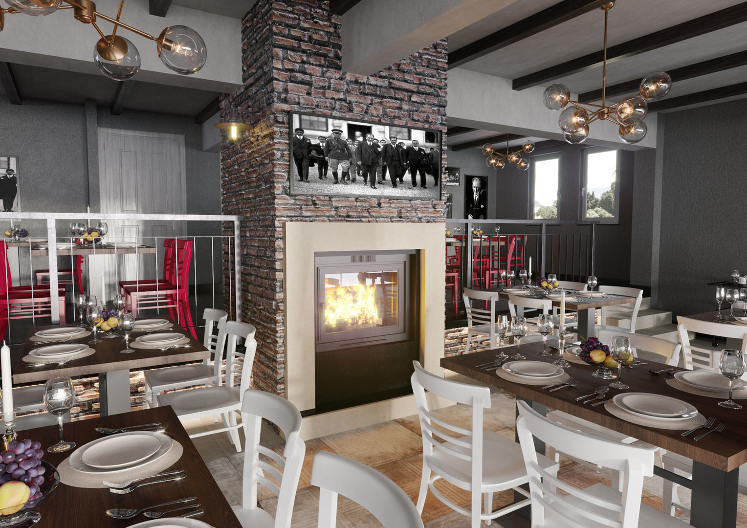 Restaurant Scene 01 3D Model 3D model_3