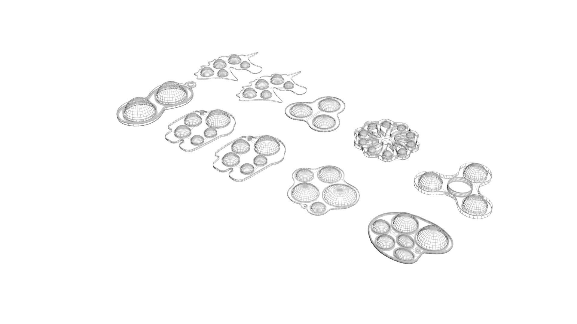 Simple Dimples Set 3D model_17