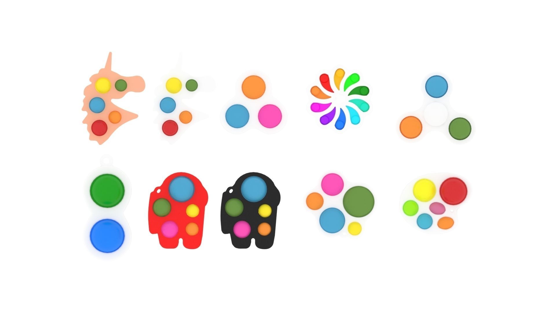 Simple Dimples Set 3D model_14