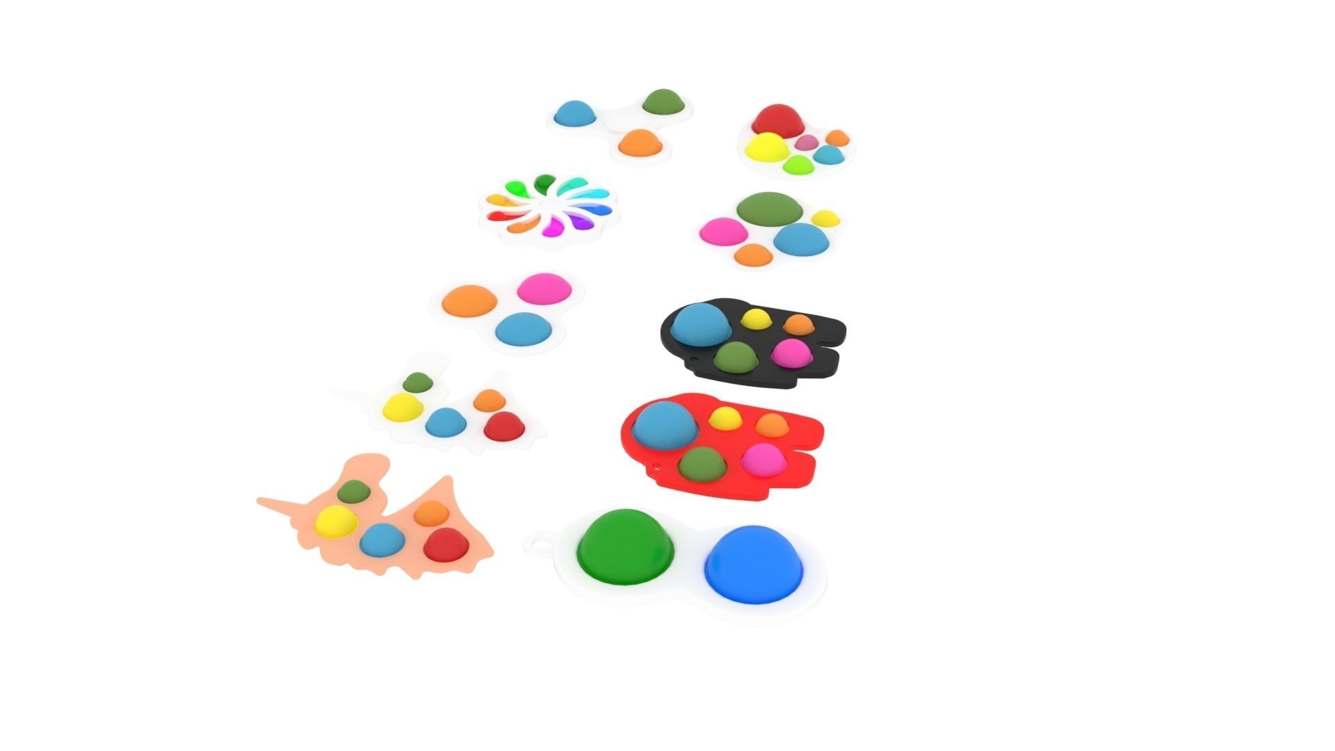 Simple Dimples Set 3D model_3