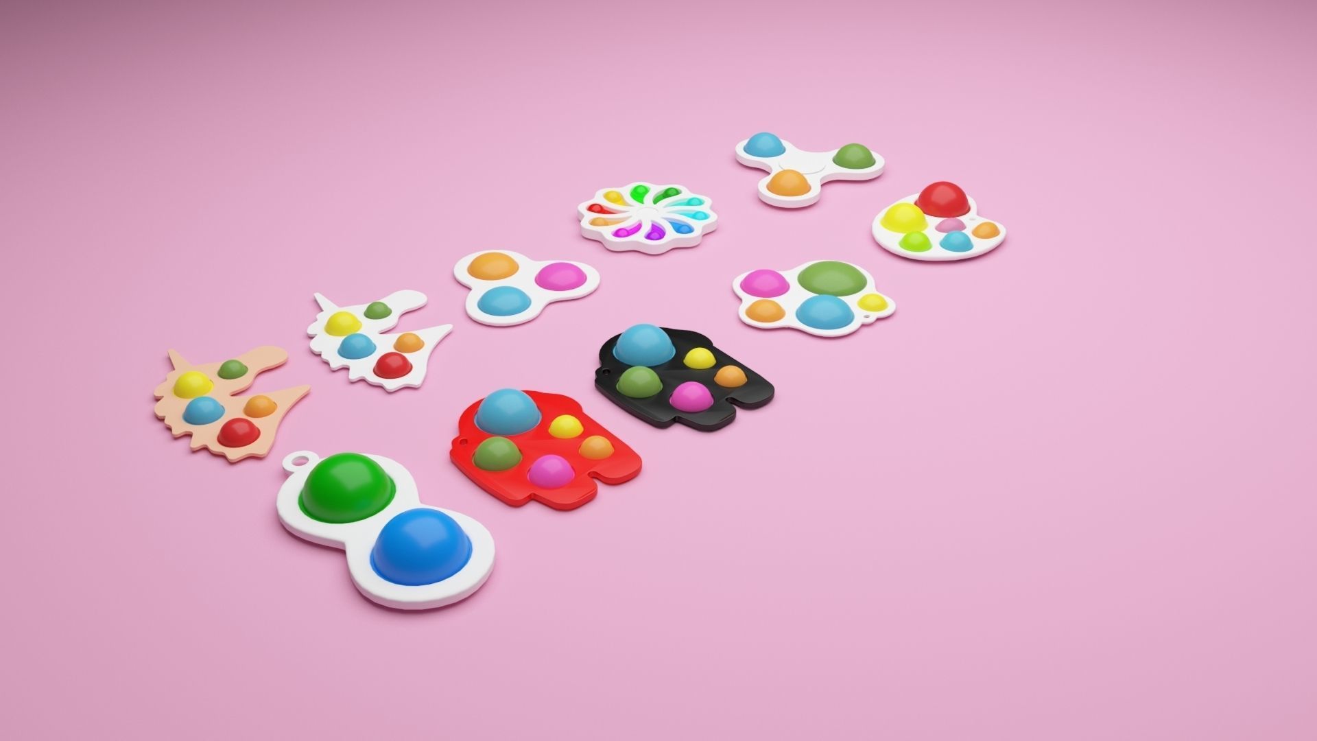 Simple Dimples Set 3D model_29