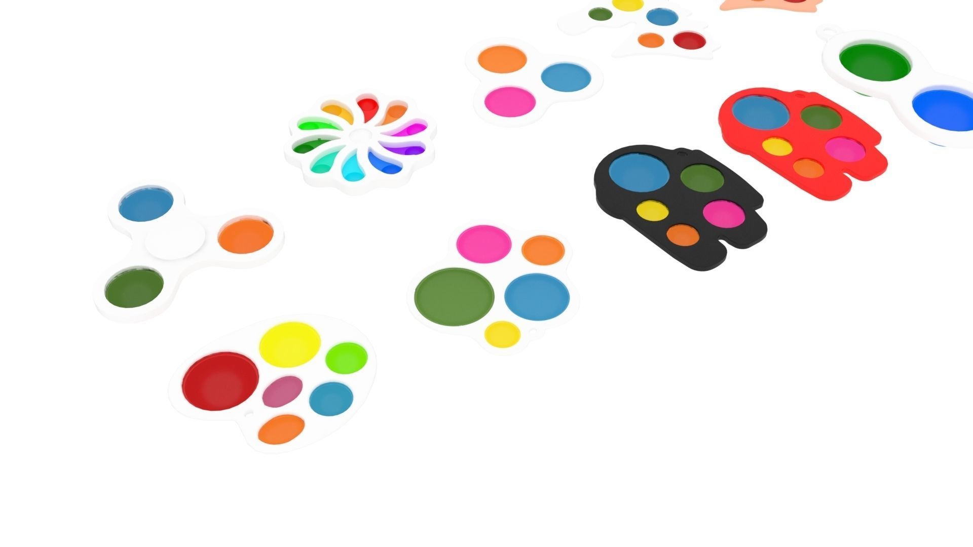 Simple Dimples Set 3D model_9