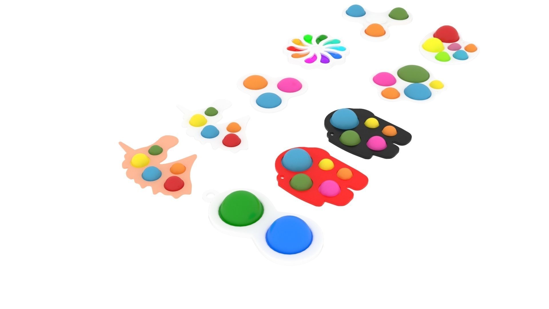 Simple Dimples Set 3D model_12