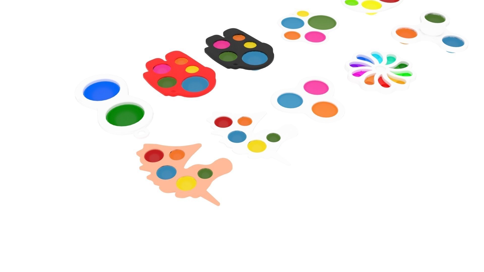 Simple Dimples Set 3D model_8