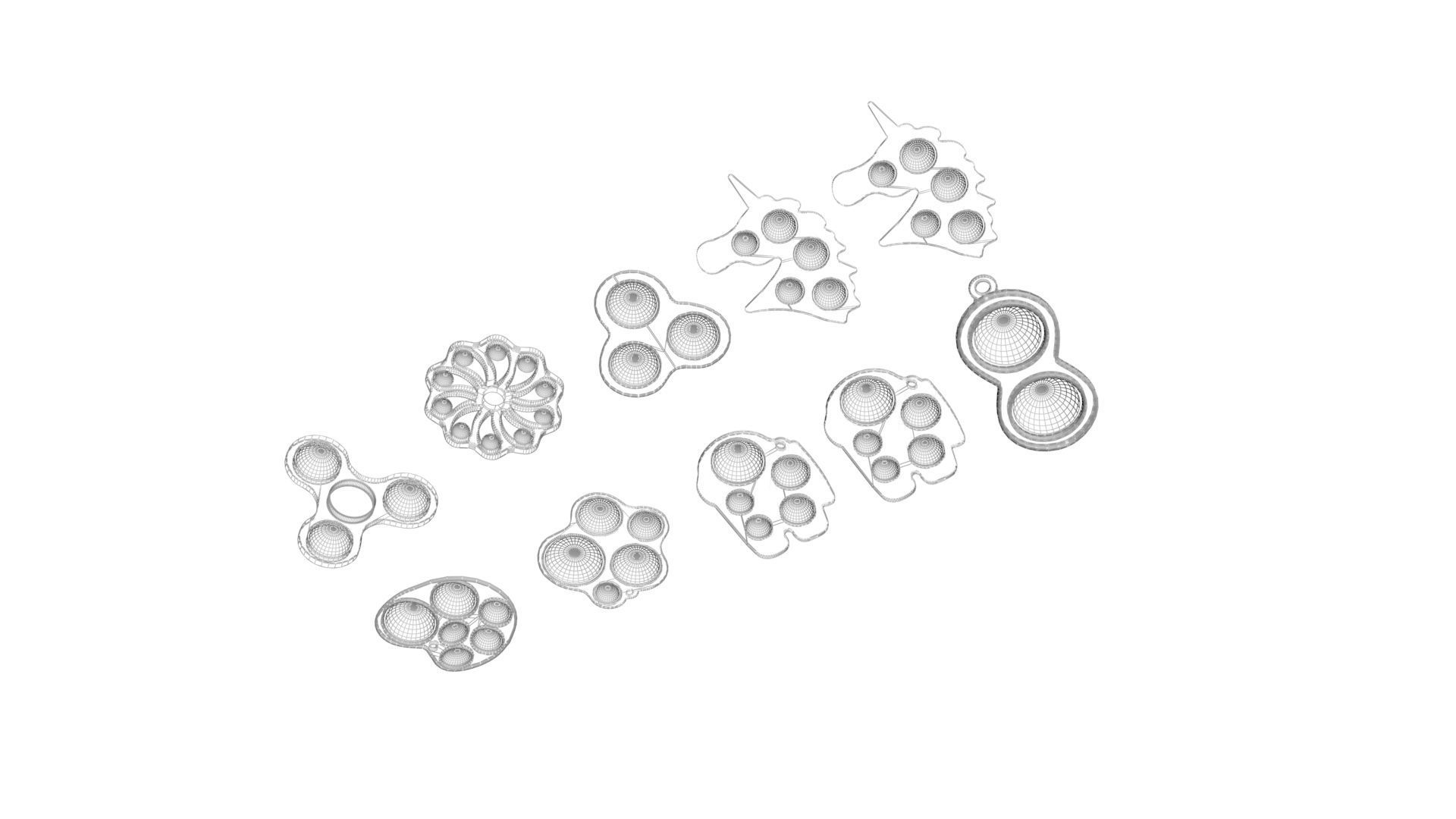 Simple Dimples Set 3D model_22