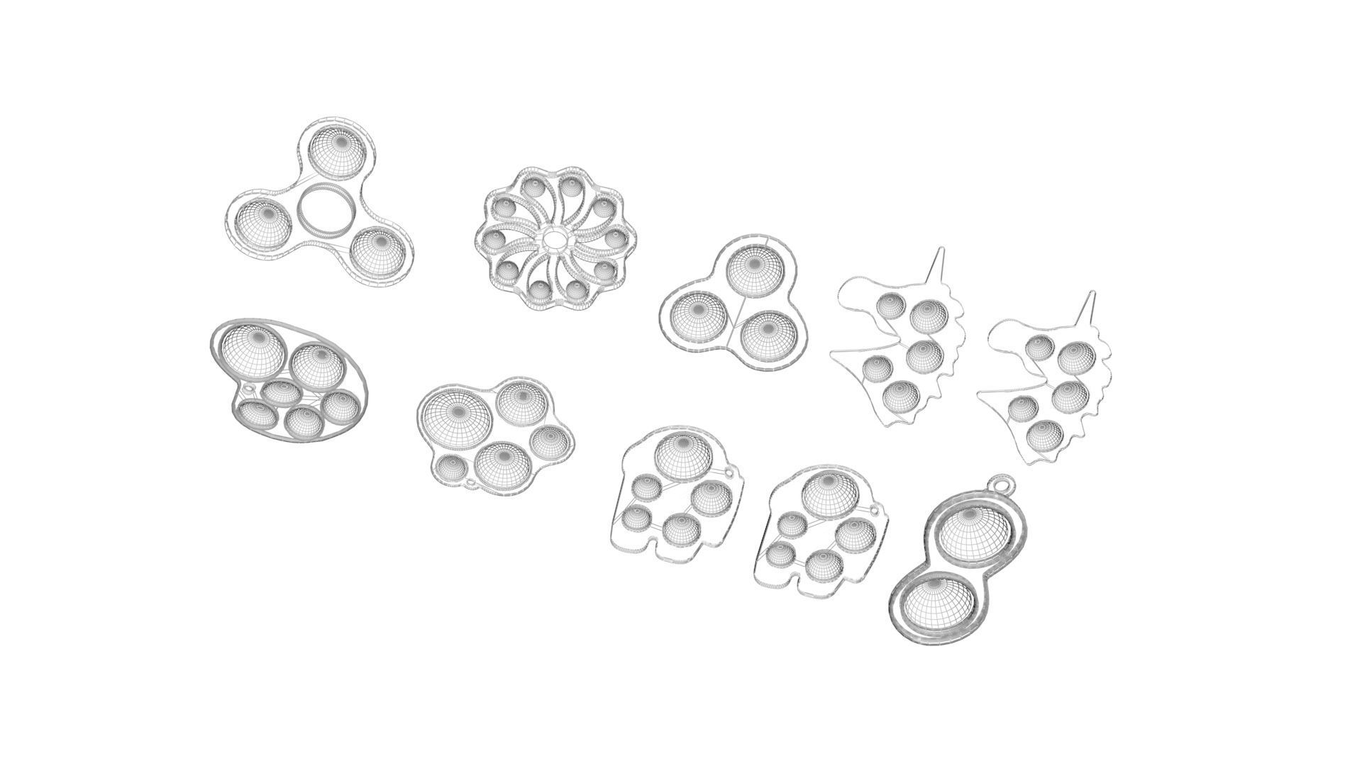 Simple Dimples Set 3D model_23