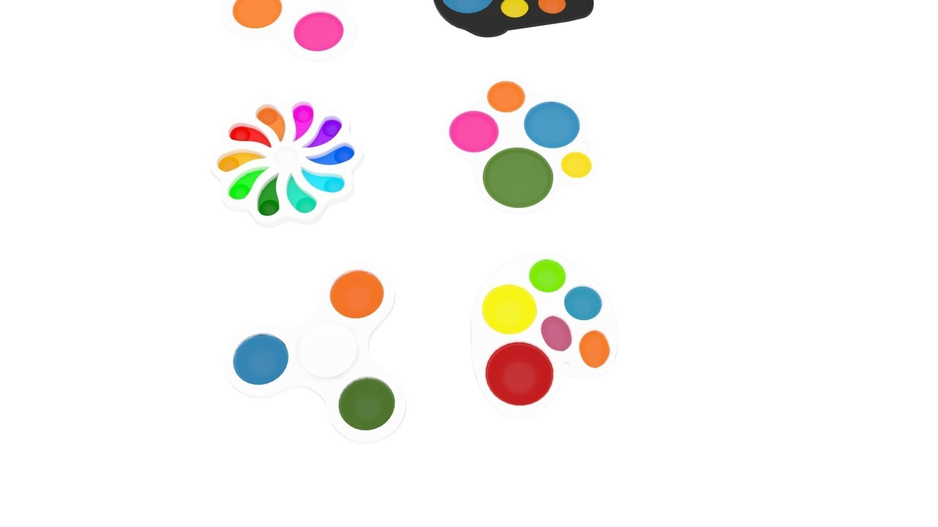 Simple Dimples Set 3D model_7