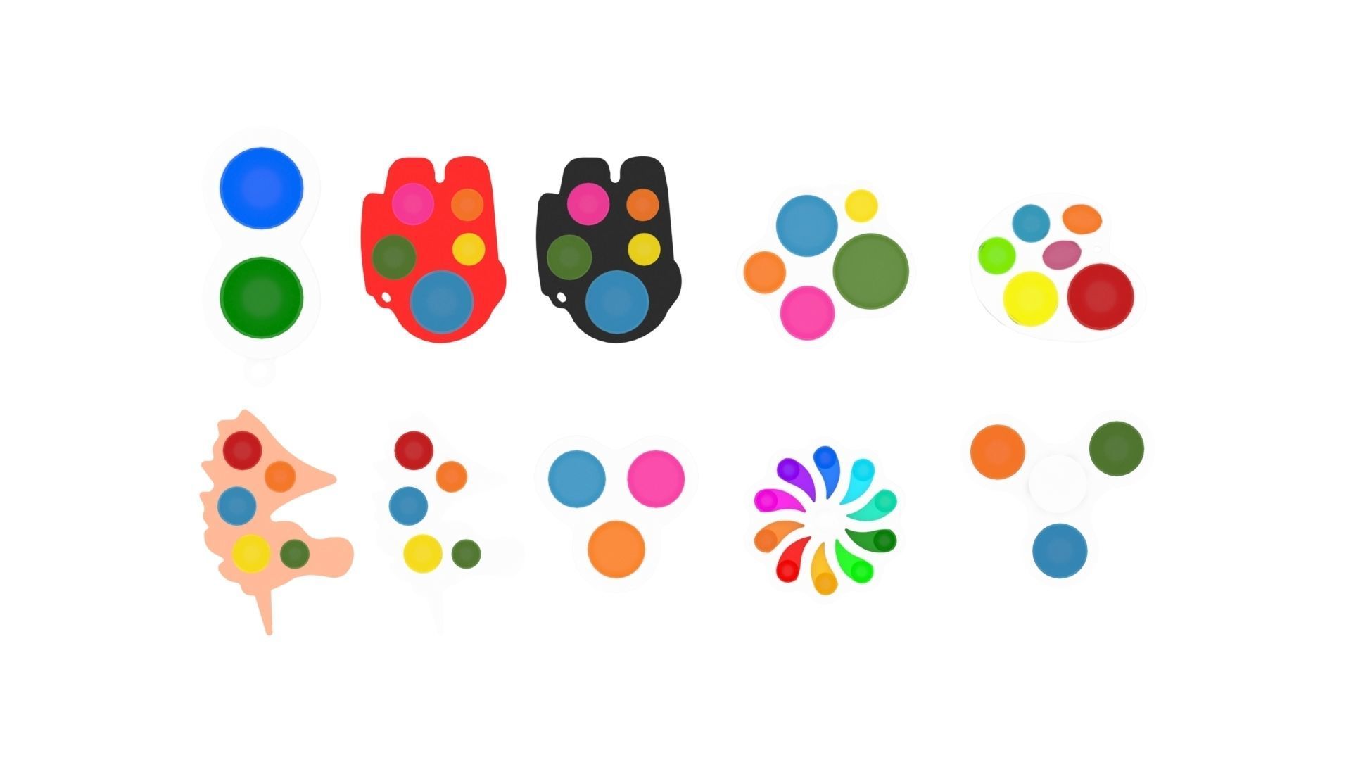 Simple Dimples Set 3D model_15