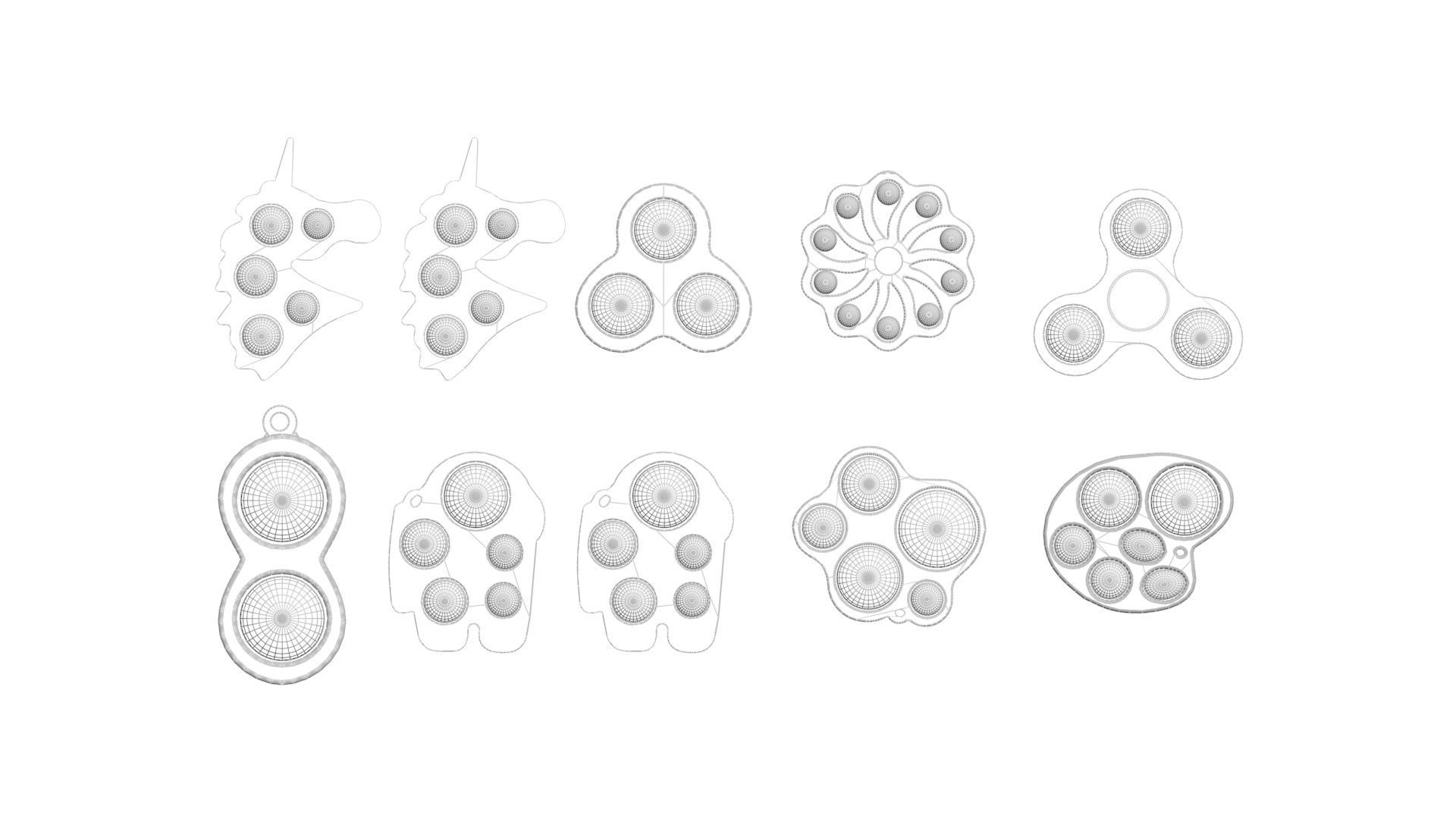 Simple Dimples Set 3D model_27