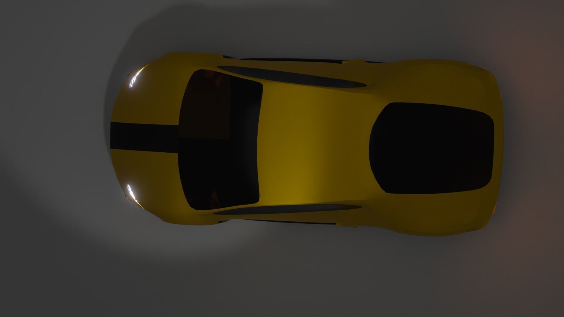 yellow car low poly Low-poly 3D model_8