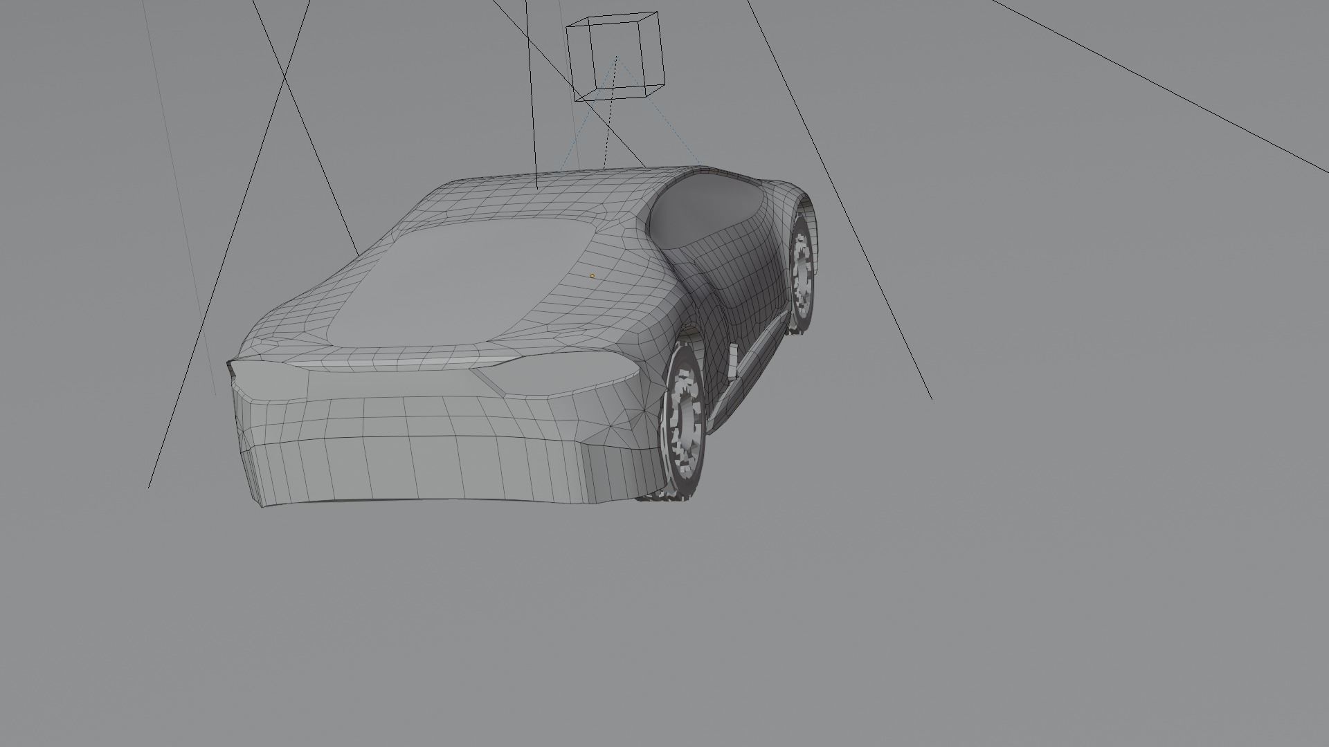 yellow car low poly Low-poly 3D model_7