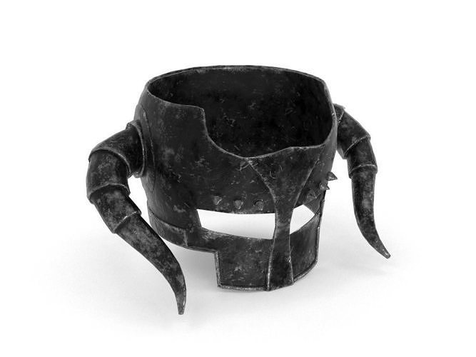 Stylized Helmet Game Ready PBR Low Poly 3D model Low-poly 3D model