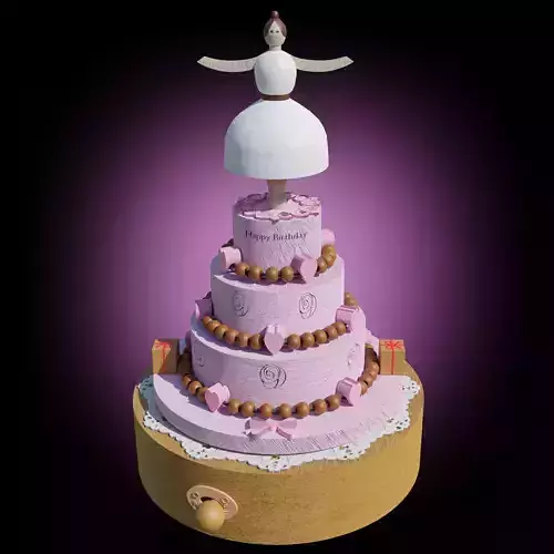 Wooden musical box ballerina toy 