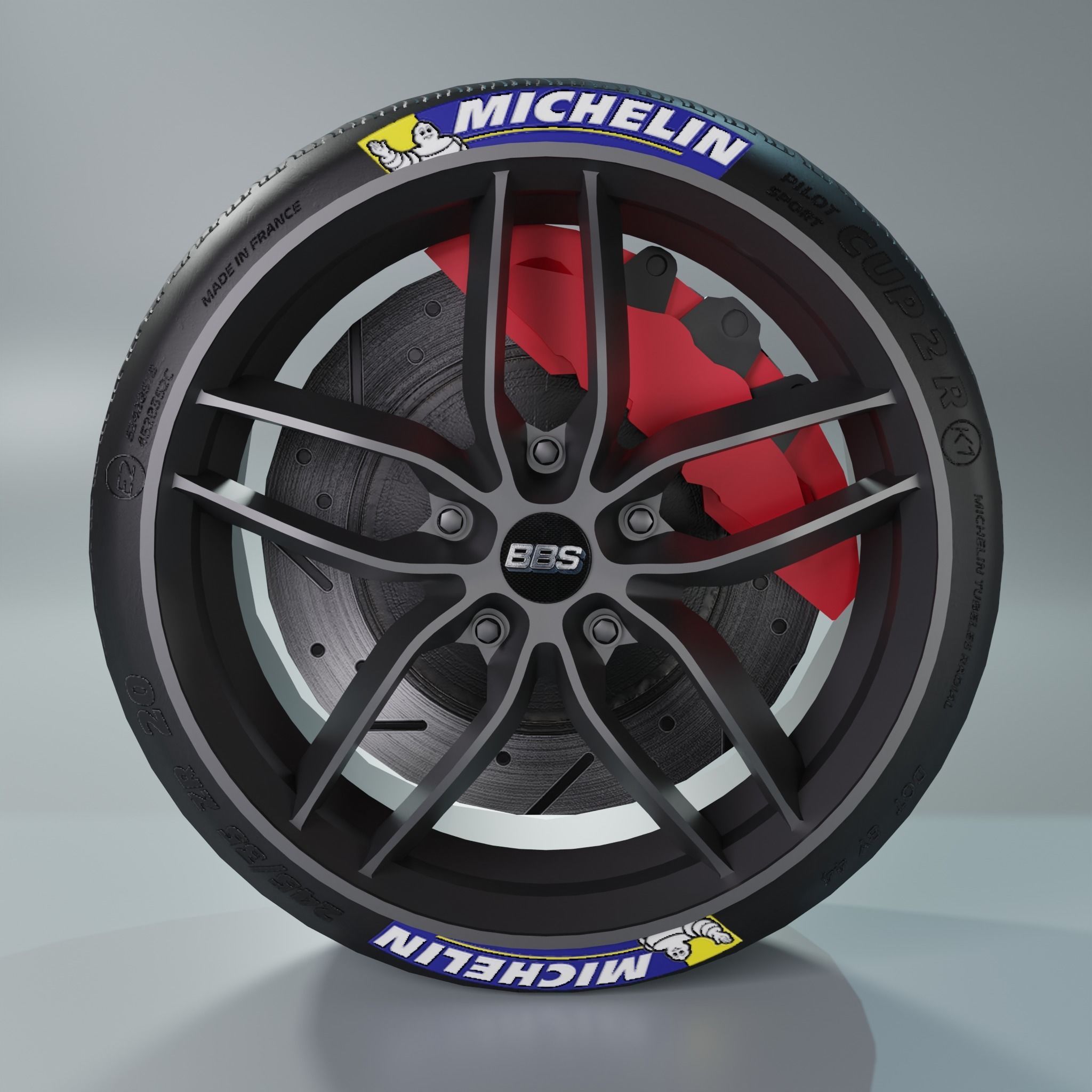 BBS Sx Wheel Low-poly 3D model_1