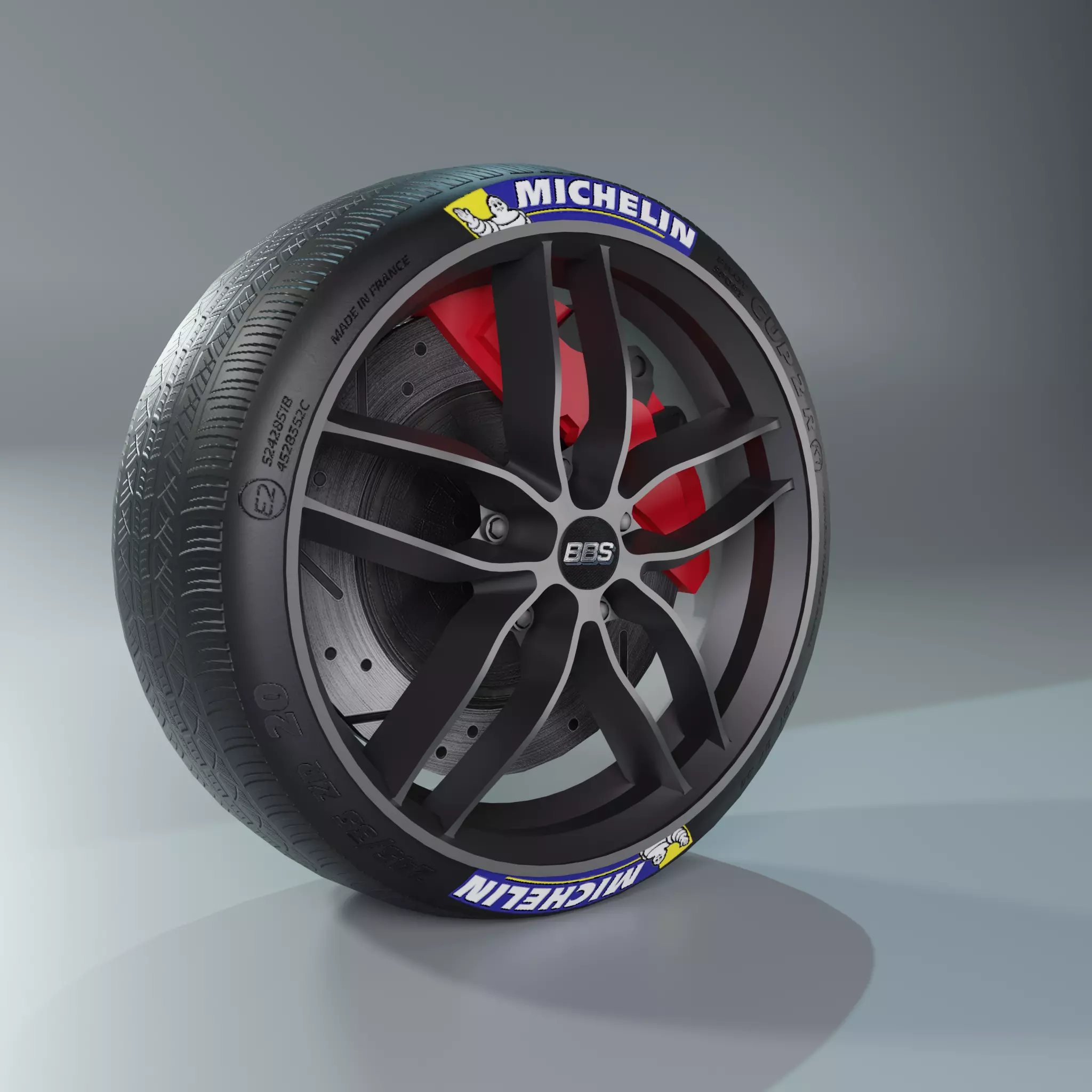 BBS Sx Wheel Low-poly 3D model_0