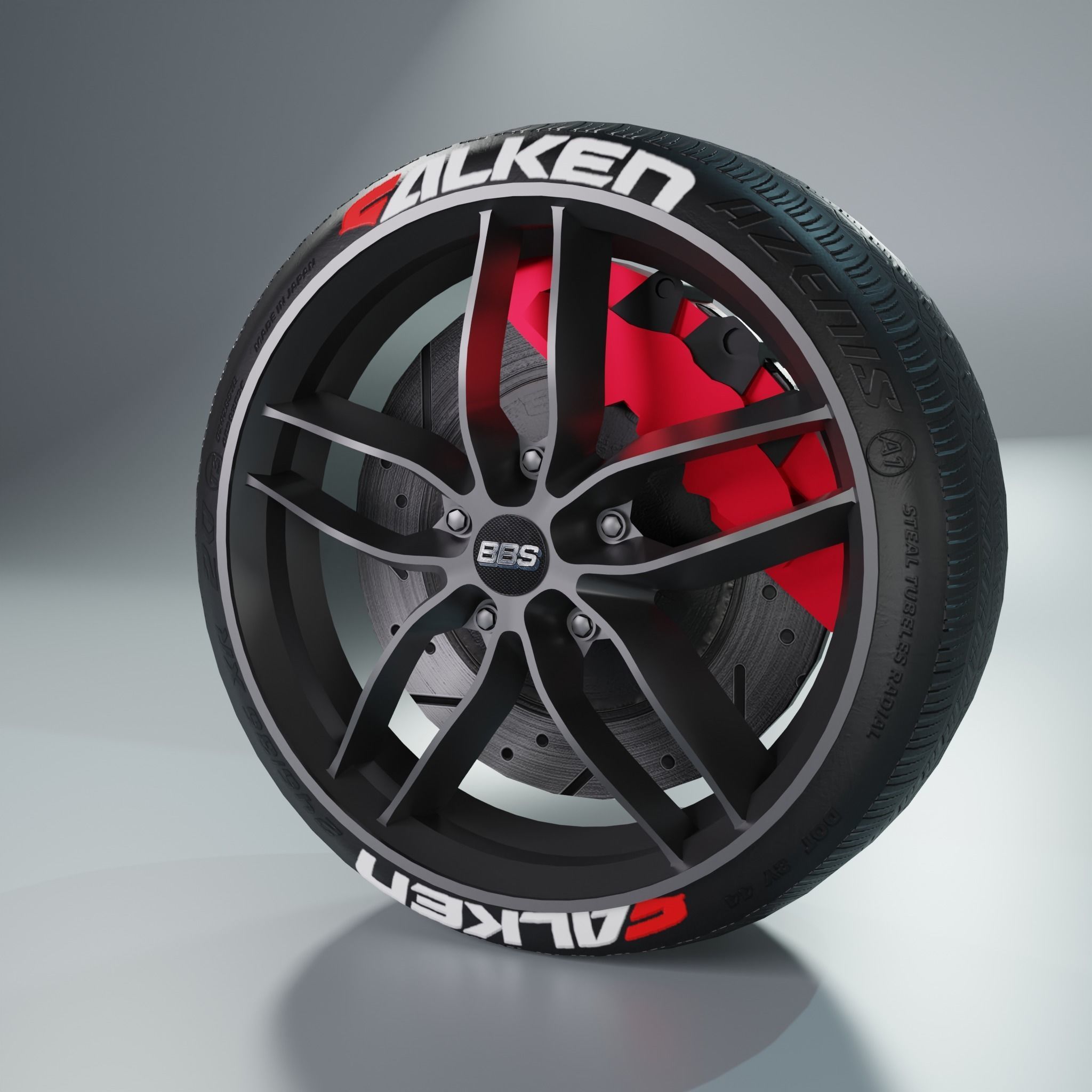 BBS Sx Wheel Low-poly 3D model_2
