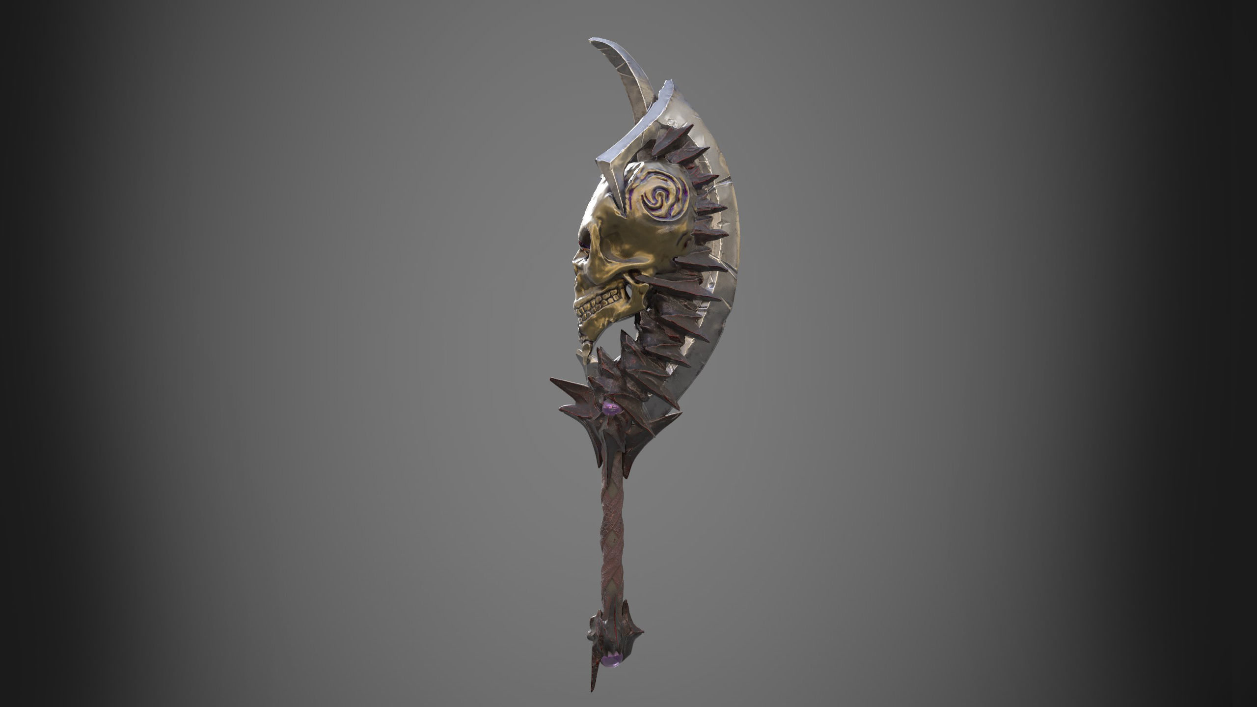 Game Prop -Demonic sword- Boss sword Low-poly 3D model_1