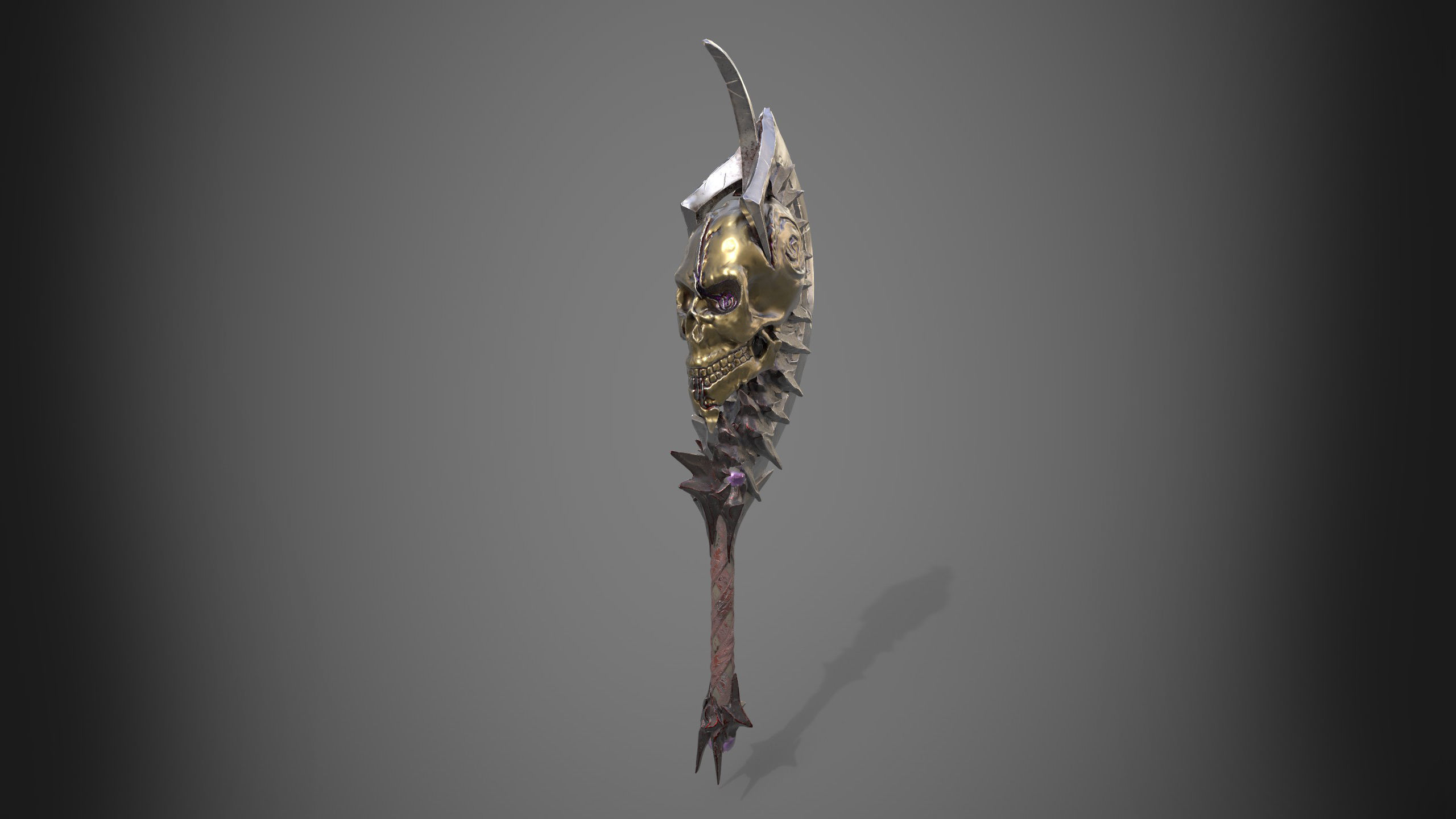 Game Prop -Demonic sword- Boss sword Low-poly 3D model_2