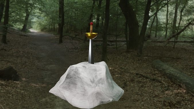The sword of  regaind Low-poly 3D model