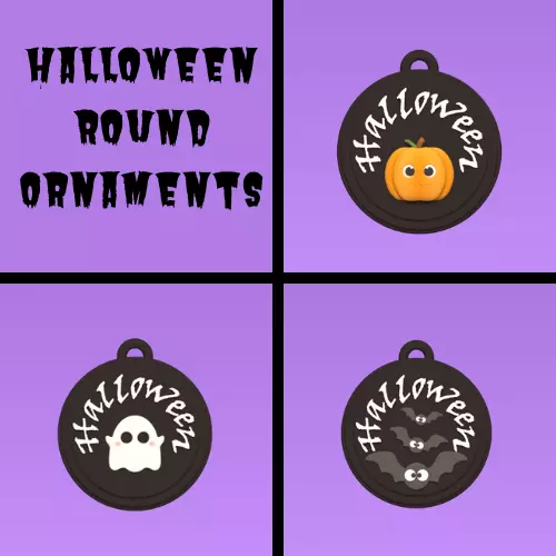 Halloween Round Ornaments 3D print model