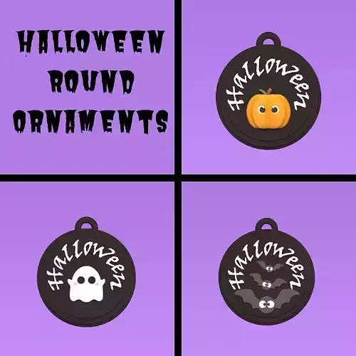 Halloween Round Ornaments 3D print model