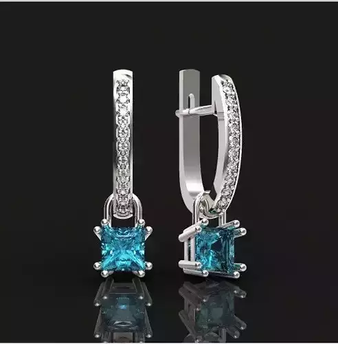  earrings with topaz and diamonds 411