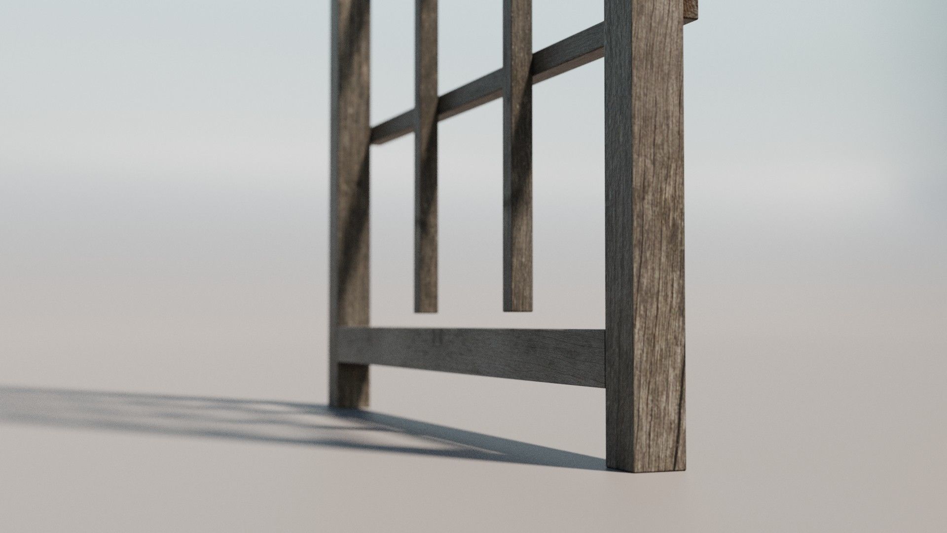 Garden Trellis Low-poly 3D model_5