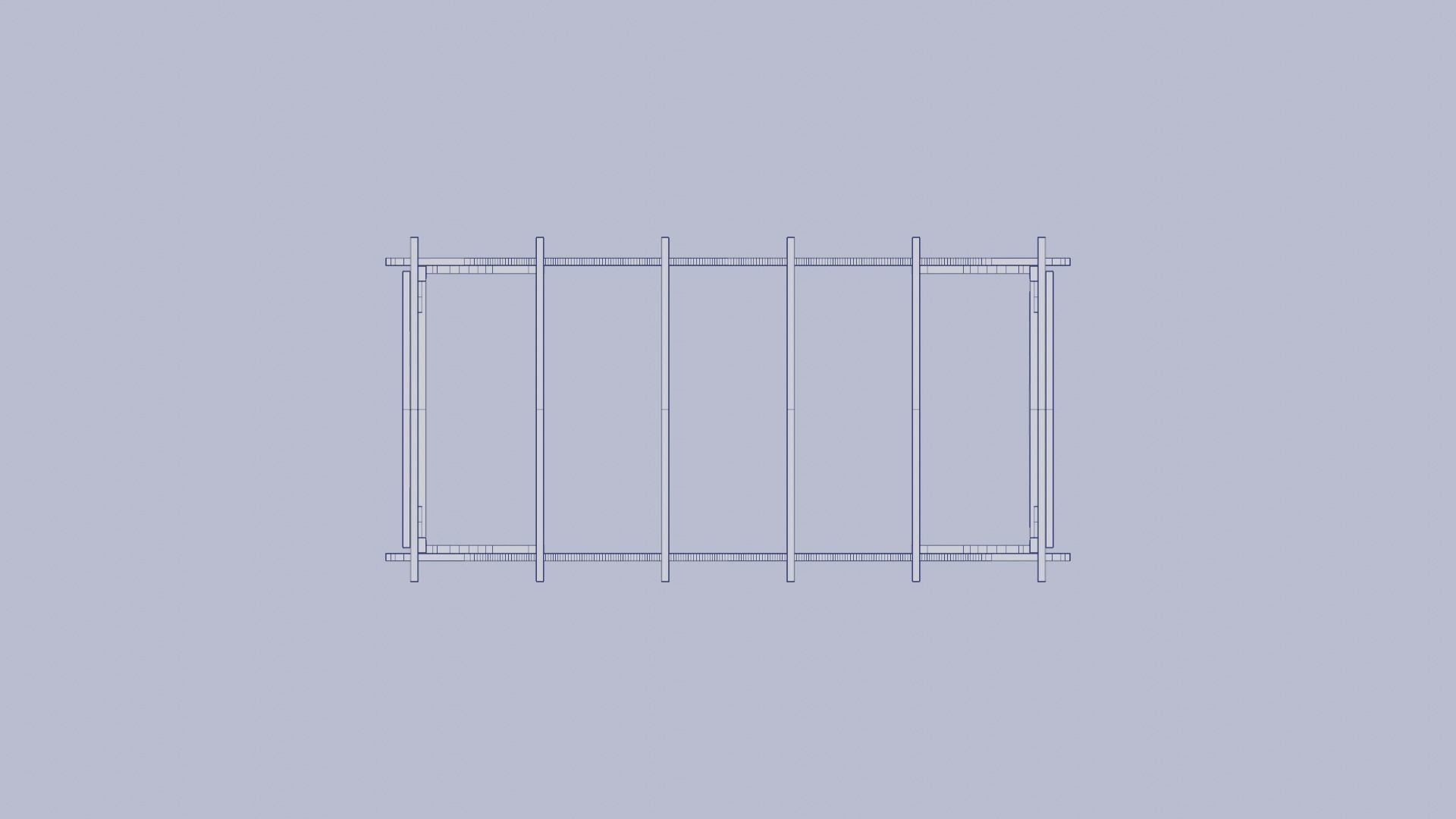 Garden Trellis Low-poly 3D model_8