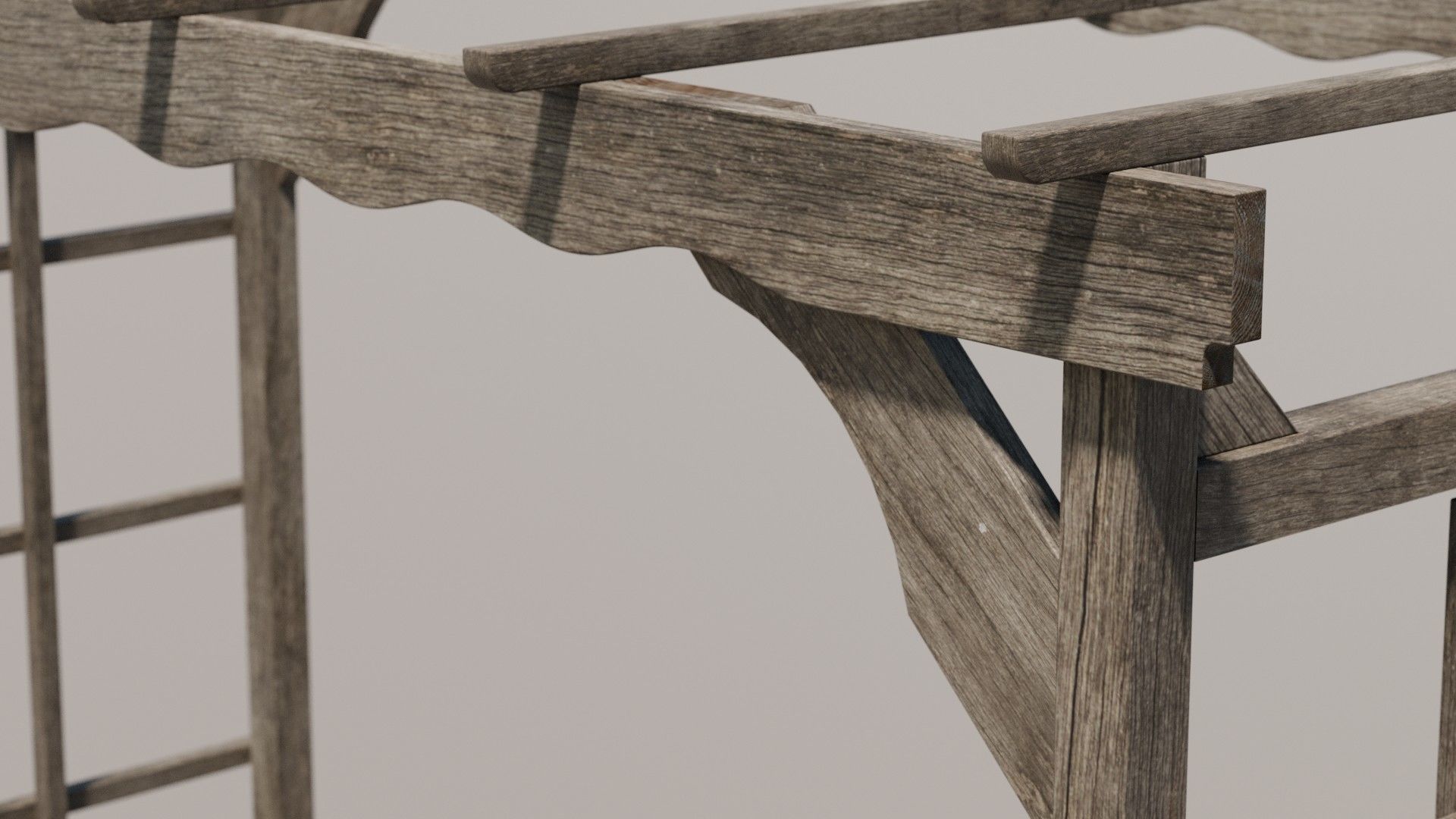 Garden Trellis Low-poly 3D model_1