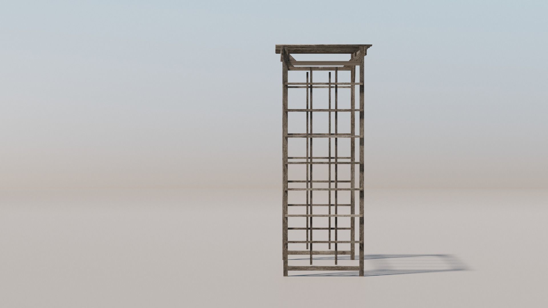 Garden Trellis Low-poly 3D model_3