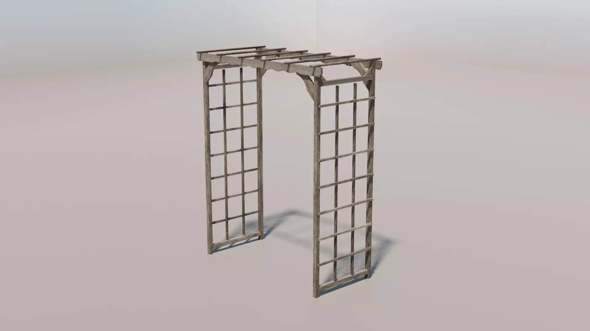 Garden Trellis Low-poly 3D model_0