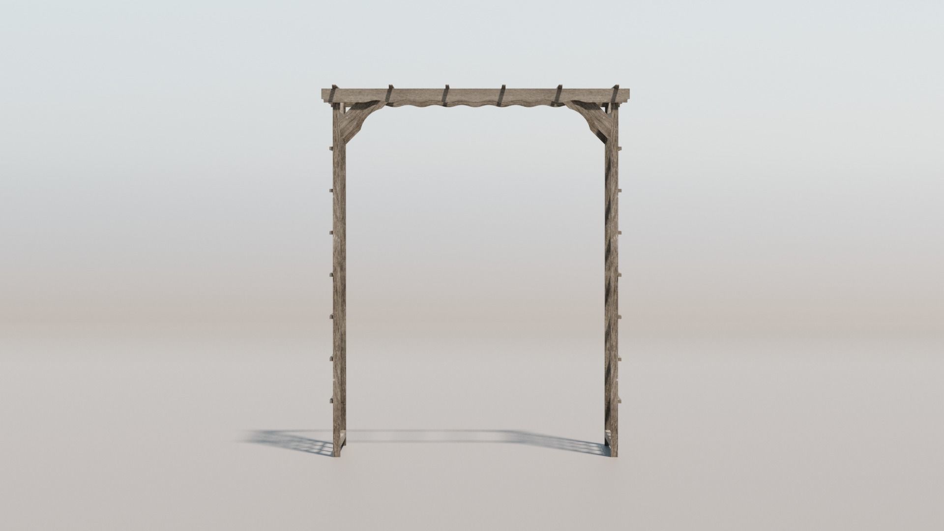 Garden Trellis Low-poly 3D model_2
