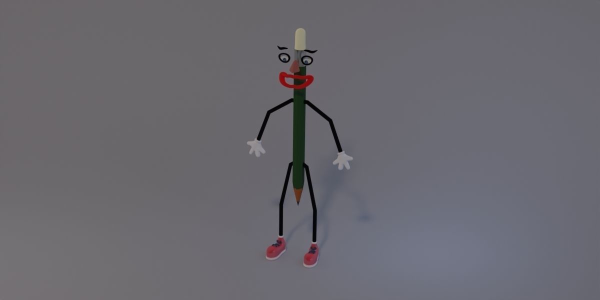 Mister Pencil 3D model_4
