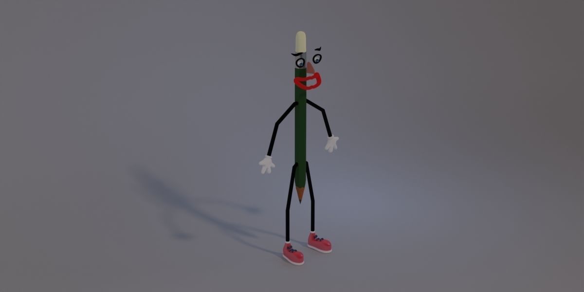 Mister Pencil 3D model_1