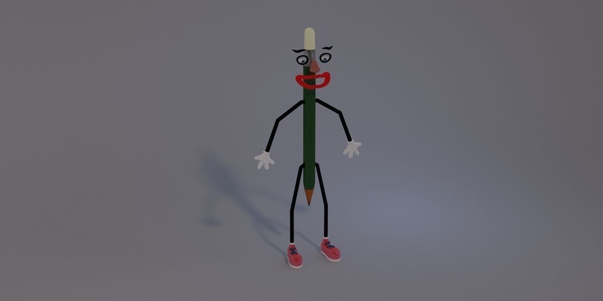 Mister Pencil 3D model_2