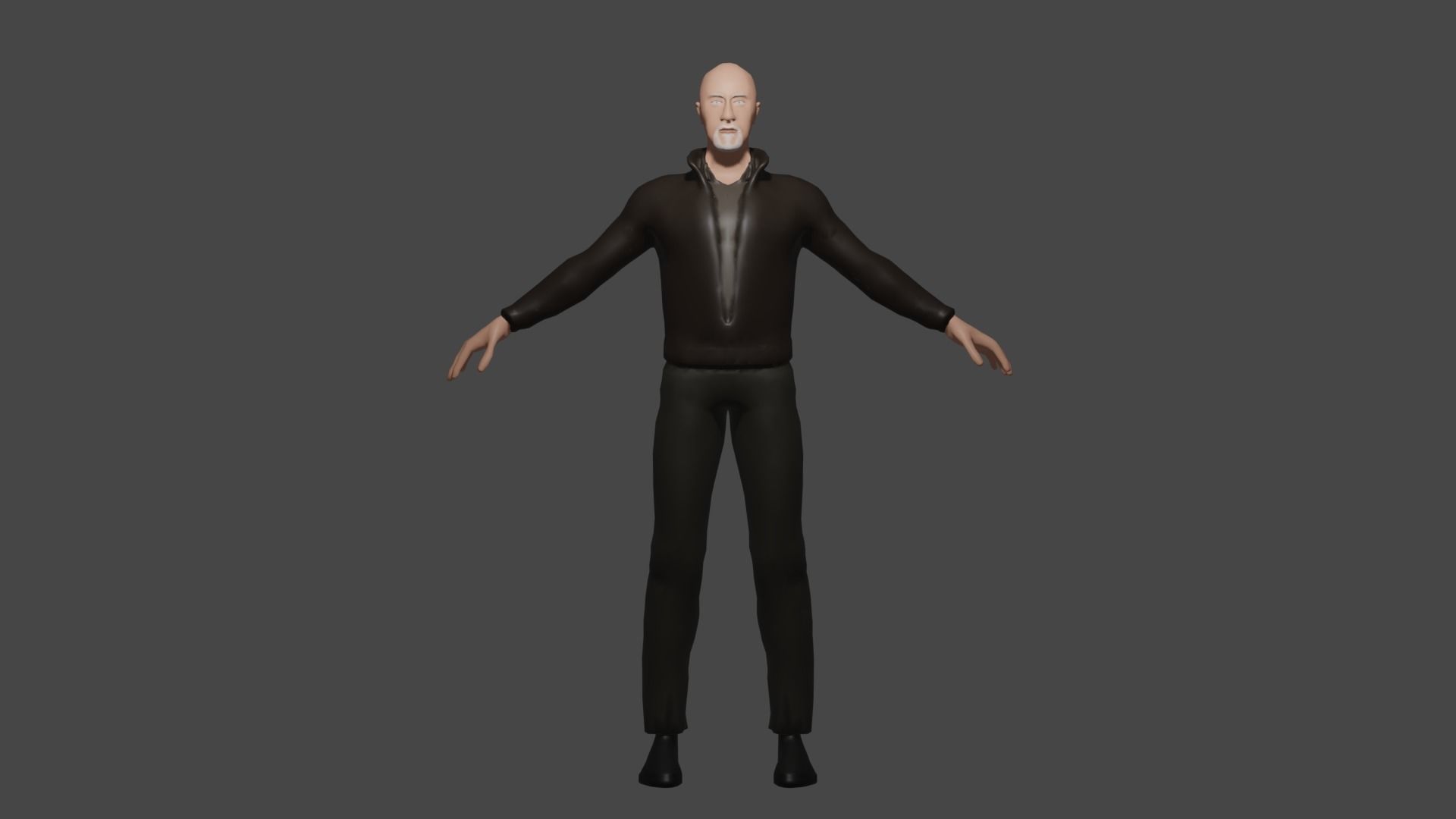 Mike Ehrmantraut 3D Low Poly Model Low-poly 3D model_1
