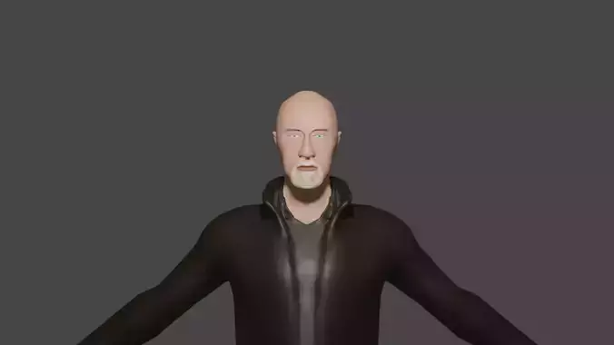 Mike Ehrmantraut 3D Low Poly Model