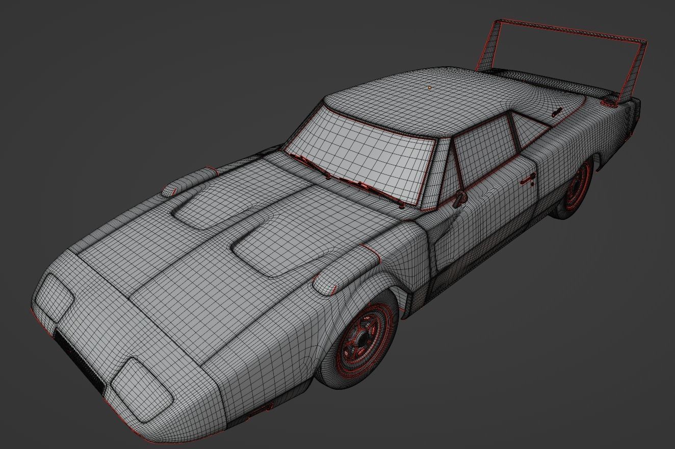Dodge Charger Daytona 1969 3D model_4
