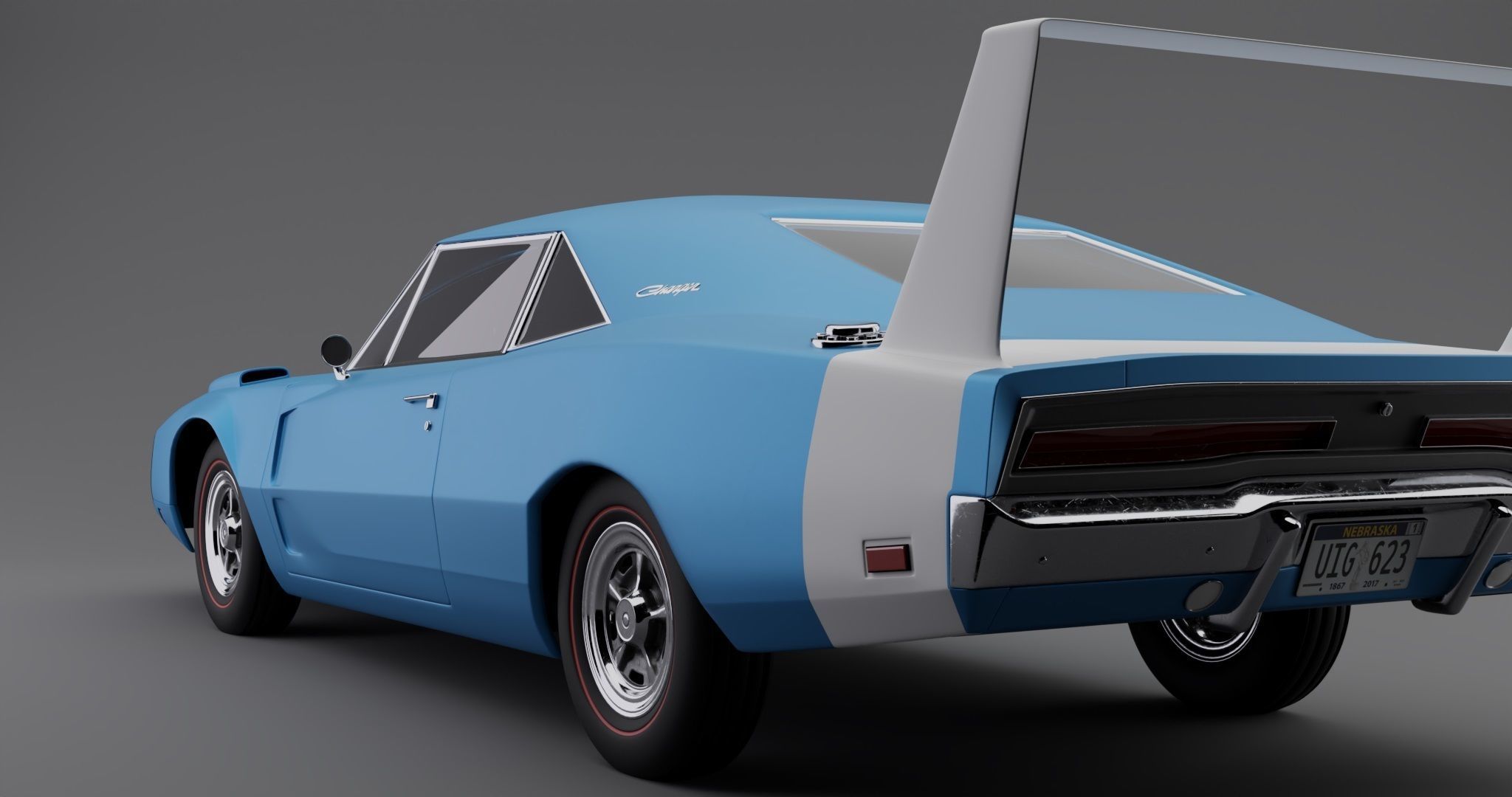 Dodge Charger Daytona 1969 3D model_3